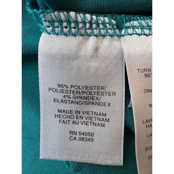 Kasper Sleeveless Waterfall Neckline Blouse in Teal 2X - Picture 6 of 6